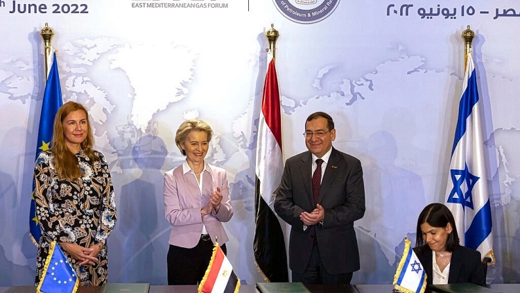 EU, Israel và Ai Cập ký Biên bản ghi nhớ về khí đốt